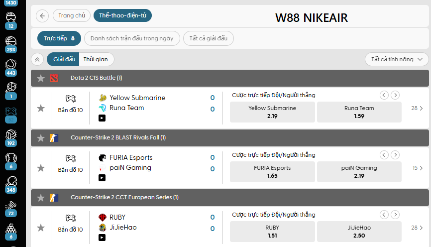 W88 Esports: Sảnh Cược Thể Thao Điện Tử Đa Dạng - ROVIP.ORG