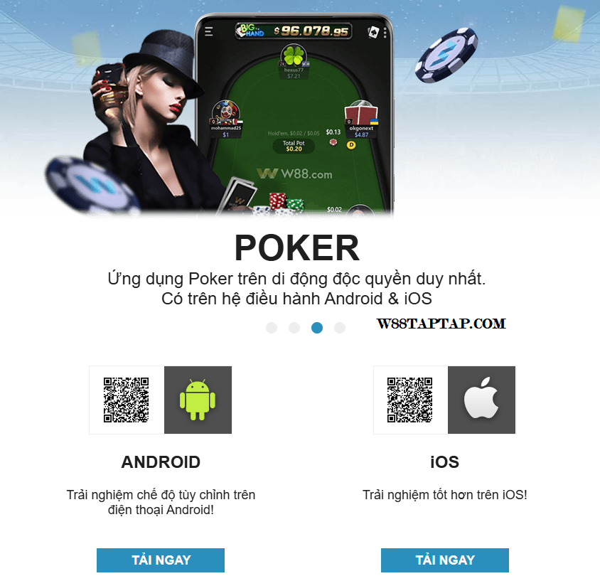 W88 Poker - Hướng Dẫn Cài Đặt Và Luật Chơi Tại Nhà Cái W88 - ROVIP.ORG