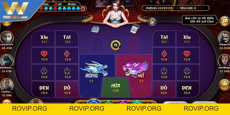 Chơi Rồng Hổ - Thỏa Đam Mê Đỏ Đen, Kiếm Thưởng Lớn - ROVIP.ORG